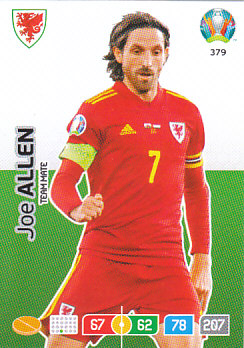 Joe Allen Wales Panini UEFA EURO 2020#379